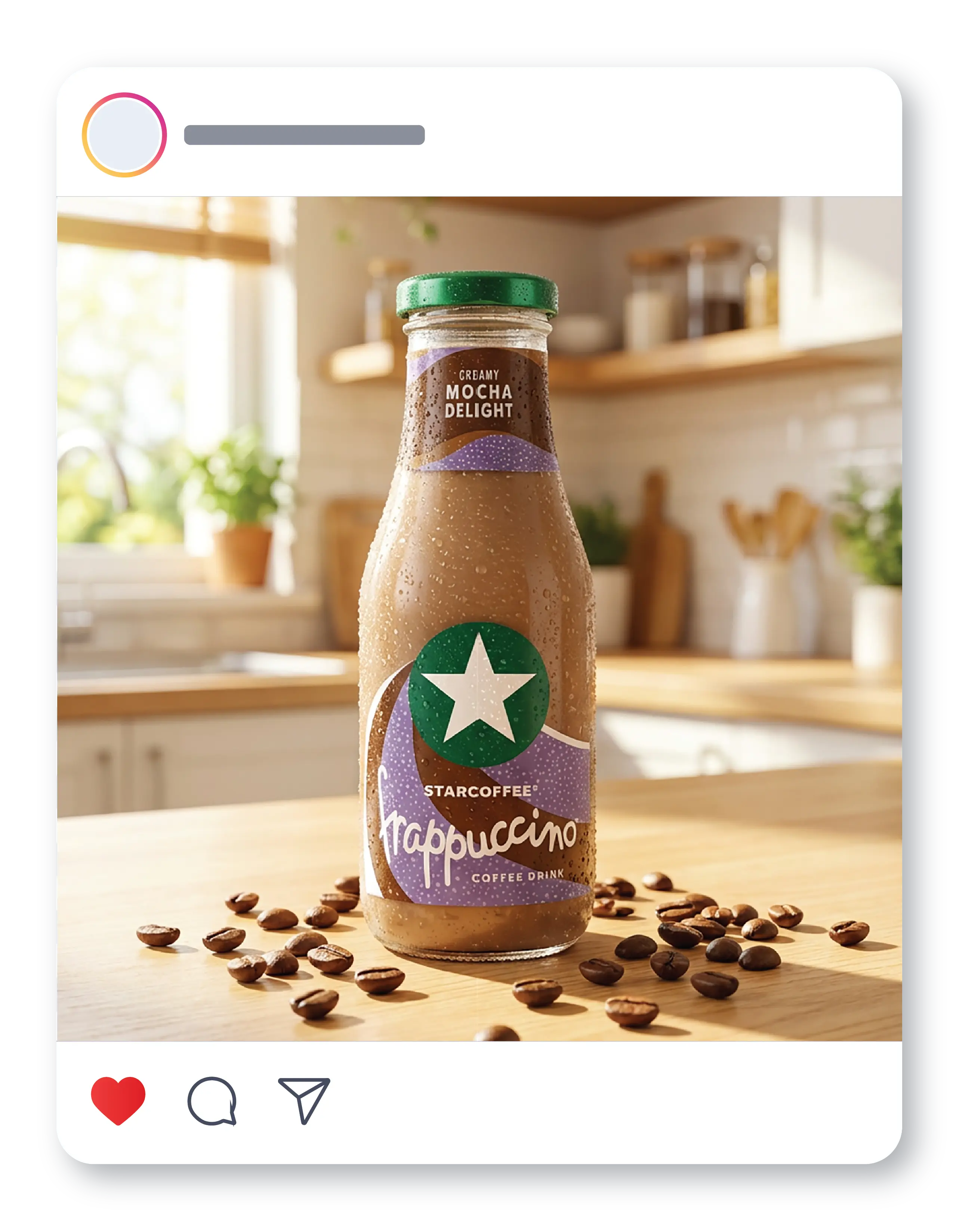 Social media post of product
